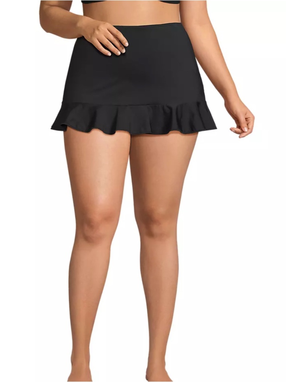 Lands End Ruffle Hem Mini Swim Skirt